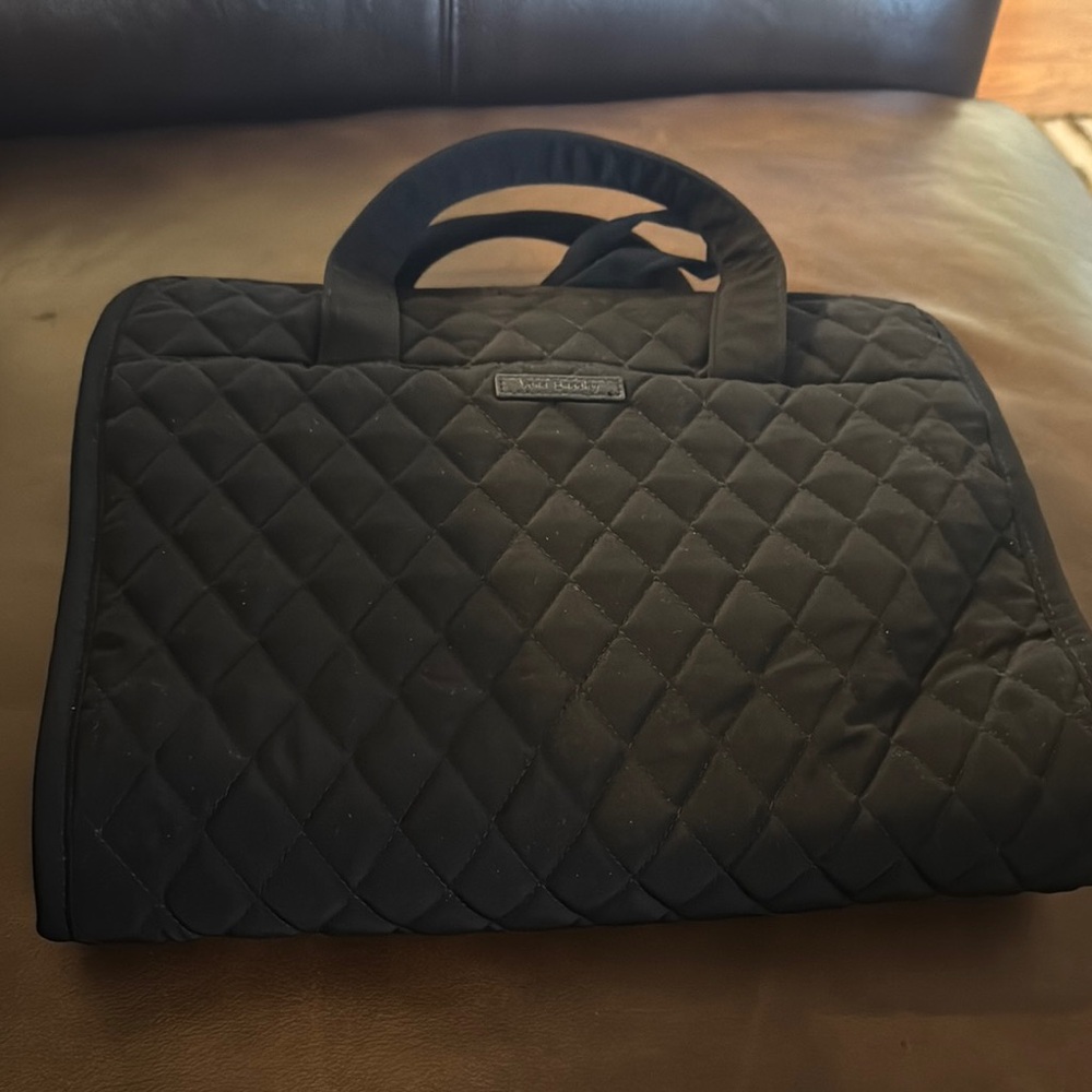 4/$30 Sale! EUC Vera Bradley Quilted Large Black Travel Cosmetics Bag
